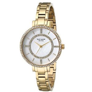 kate spade new york Women's 1YRU0692 Gramercy Gold-Tone Stainless Steel Watch with Link Bracelet