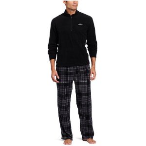  Men's Gift Set Quarter-Zip Fleece Top With Printed Micro-Fleece Pant Set