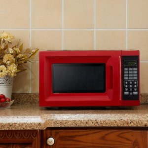 Mainstays 0.7 Cu. Ft. 700W Red Microwave with 10 Power Levels