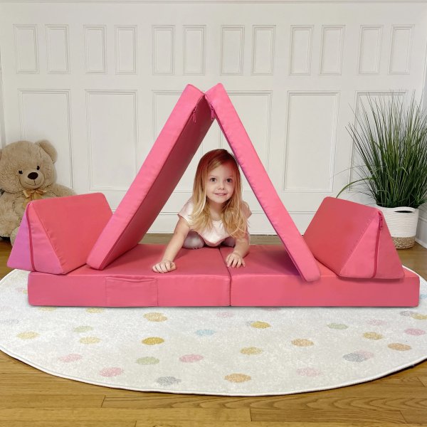 儿童积木沙发-粉色