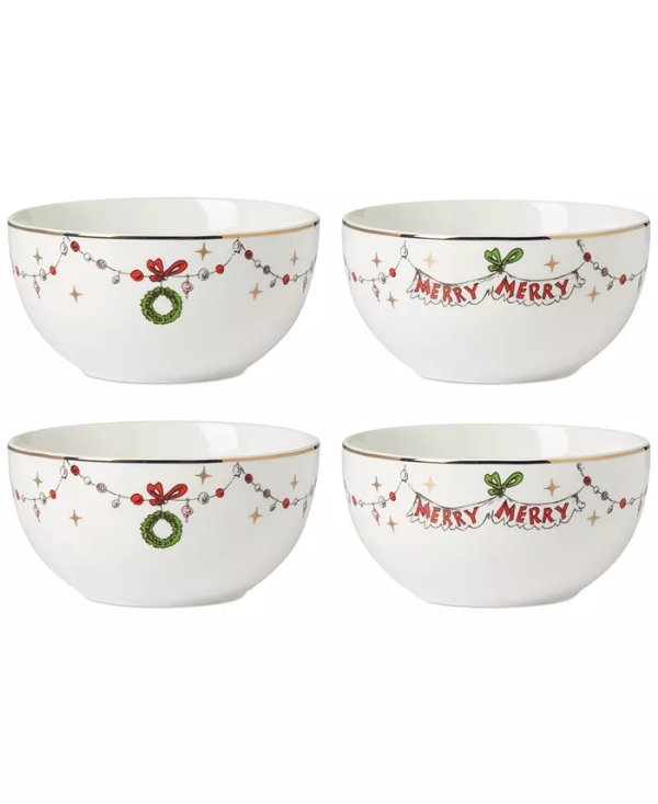 Merry Grinchmas All Purpose Bowls, Set of 4