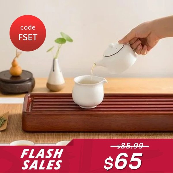 【Flash Sale】6 Pieces White Ceramic Tea Set (Use Code: FSET for $65)