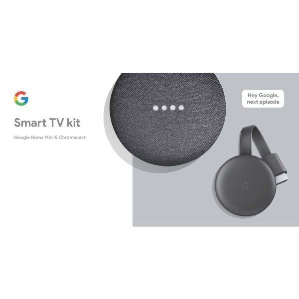 Google 智能电视套装 (Home Mini + Chromecast)