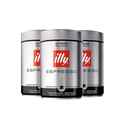 【直营】意利illy意式深度烘焙进口咖啡粉250g/罐*3-tmall.hk天猫国际