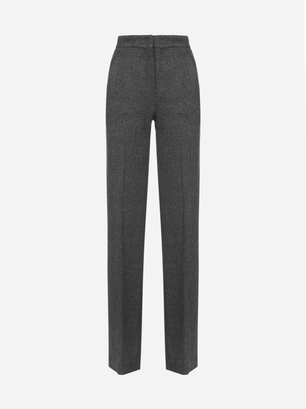 Nolana Prince-of-Wales wool and viscose trousers