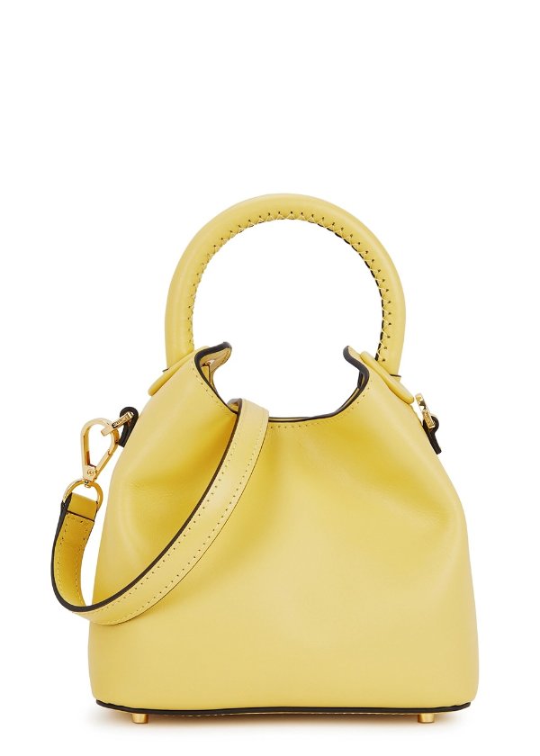 Madeline yellow leather cross-body bag