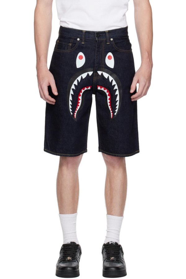 Navy Shark 男士牛仔短裤