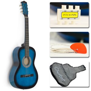 New Beginners Acoustic Guitar With Guitar Case, Strap, Tuner and Pick