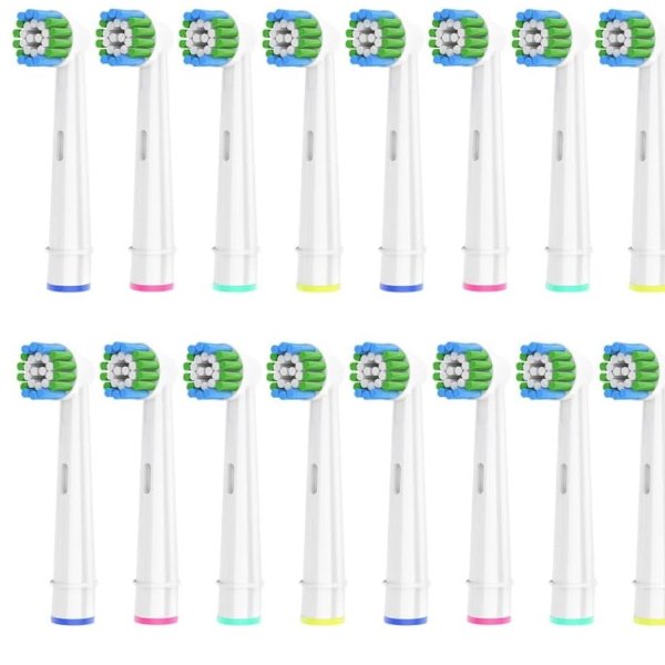 16 Count Precision Replacement Brush Heads Compatible with Braun Oral B Electric Toothbrush