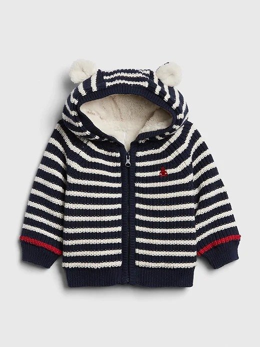 Baby Brannan Bear Stripe Sherpa Sweater