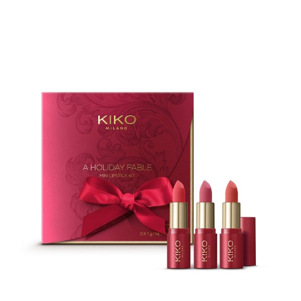Lip kit: 3 mini matte lipsticks – A Holiday Fable Mini Lipstick Set – KIKO MILANO