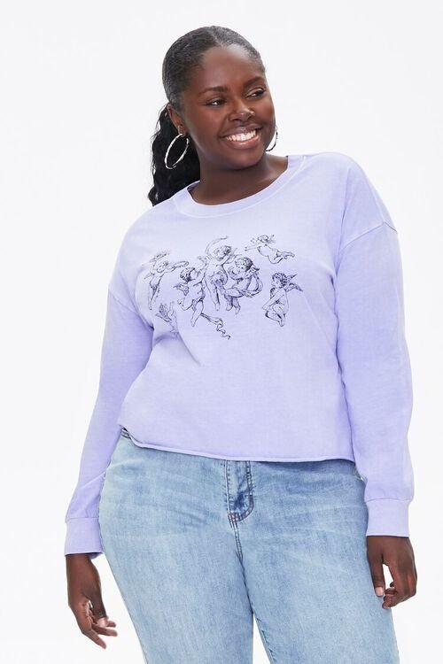 Plus Size Angel Graphic Top