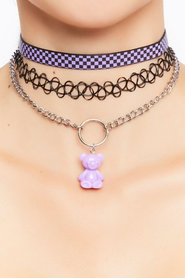 Bear Choker Necklace Set