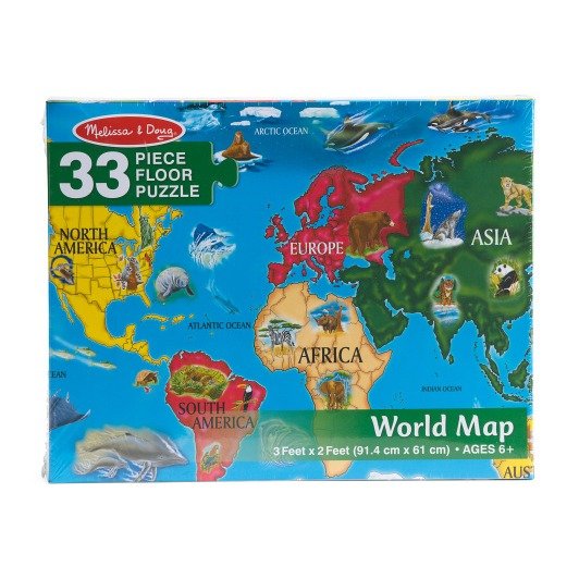33pc World Map Floor Puzzle | Toys & Books | Marshalls