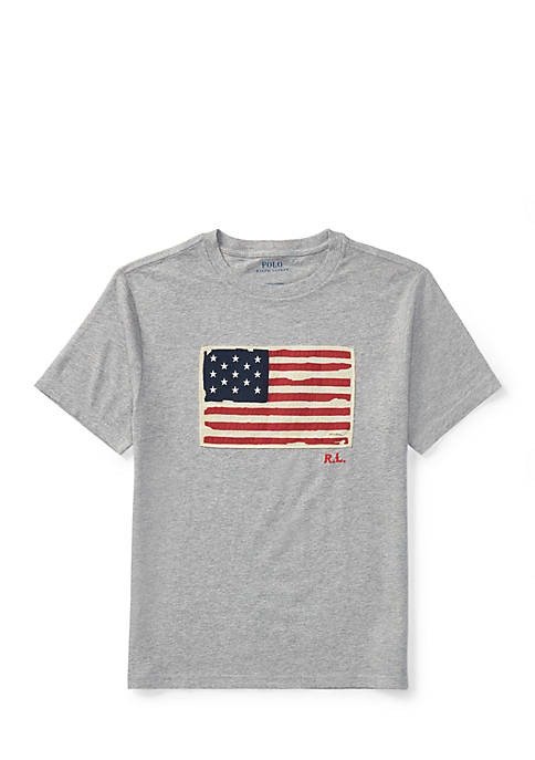 Flag Cotton Jersey T-Shirt Boys 4-7