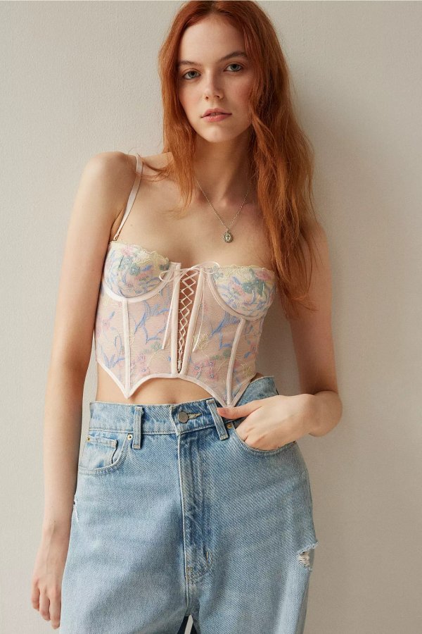 Flora Embroidered Bustier