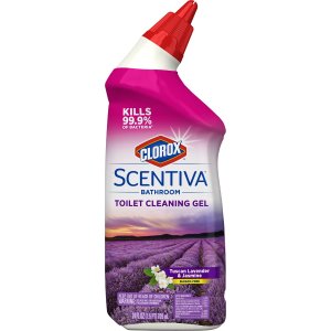 Clorox Scentiva Toilet Cleaning Gel, Bleach Free, 24 Ounces