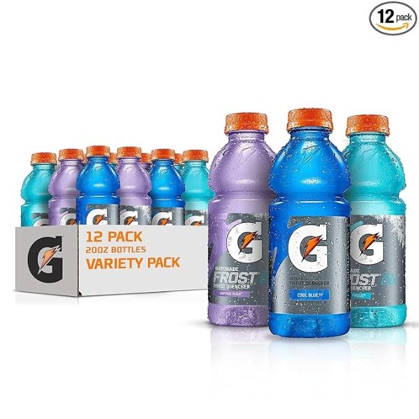 Frost Thirst Quencher Variety Pack, 20 Ounce Bottles (Pack of 12)