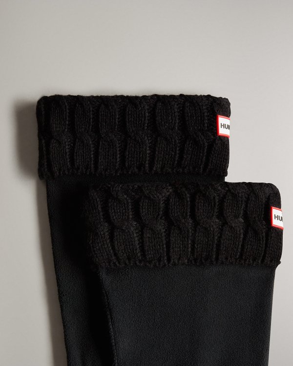 6 Stitch Cable Knitted Cuff Tall Boot Socks