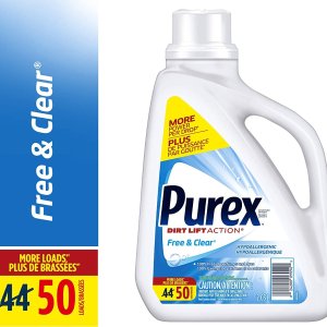 补货！$3.99(原价$7.99)史低价：Purex 敏感肌肤洗衣液2.03升 强效清洁 温和不刺激