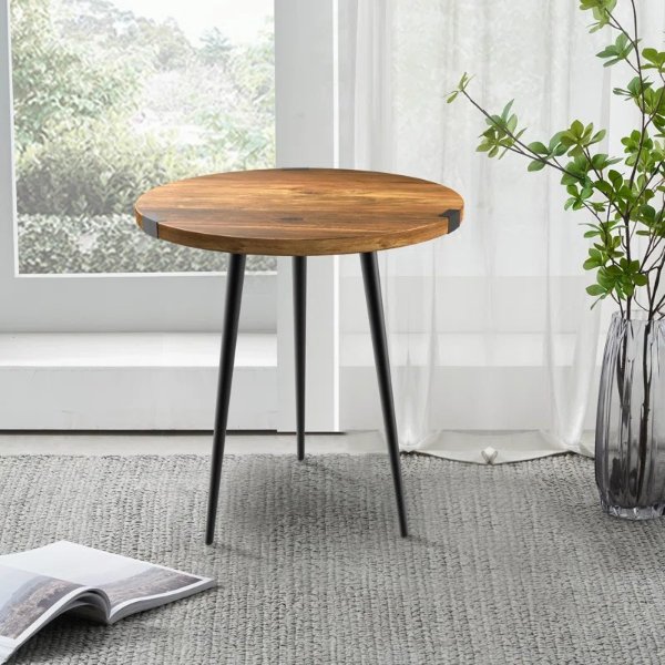 Chantay Round End Table with 3 Legs