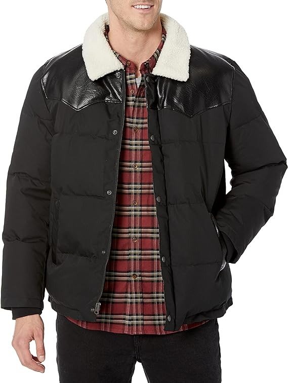 Men's Out West Mixed Media Puffer Jacket