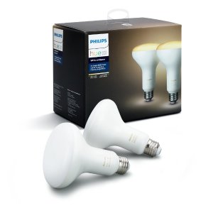 Philips Hue 466508 Philips HueAmbiance 8W 2P Hue White Ambiance BR30 LED Bulb, 2 Pack, Piece
