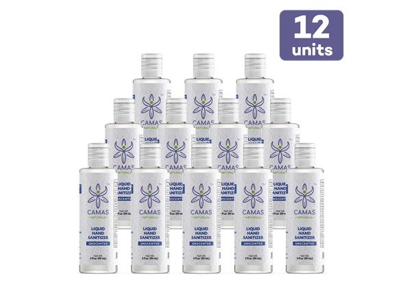 Camas Naturals Liquid Hand Sanitizer (12-Pack of 2oz. Bottles)