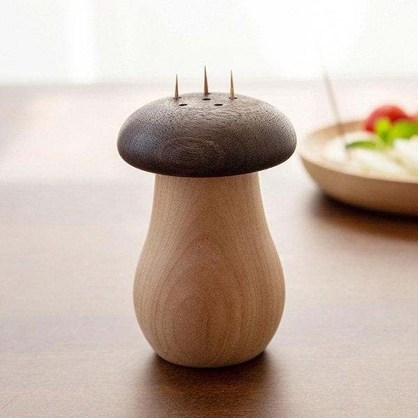 Mushroom Wooden Toothpick Holder from Apollo Box