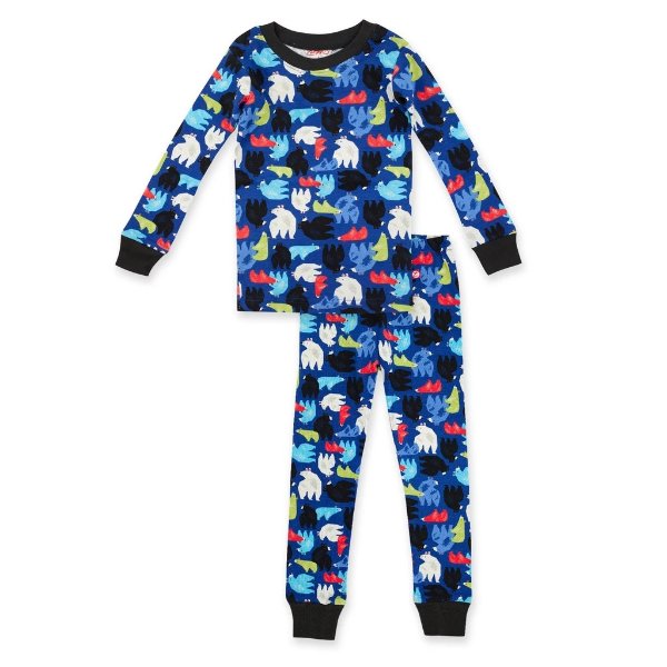 Big Bear Allover Organic Cotton Pajama Set
