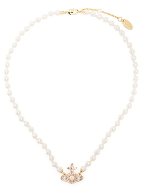 Mini Bas Relief pearl-detail necklace