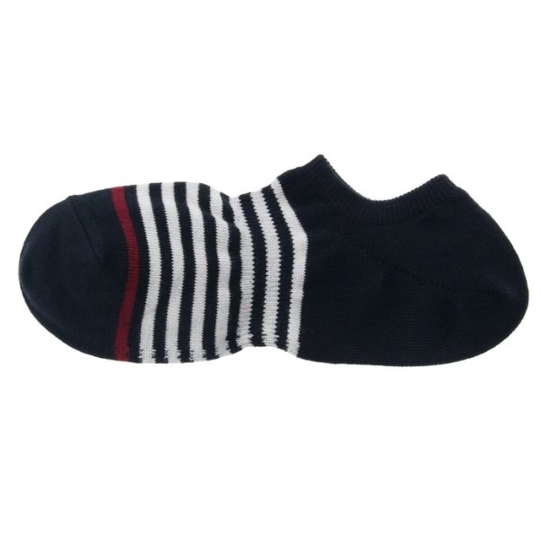 Men Organic Cotton Mix Right Angle Border Sneaker-In Socks