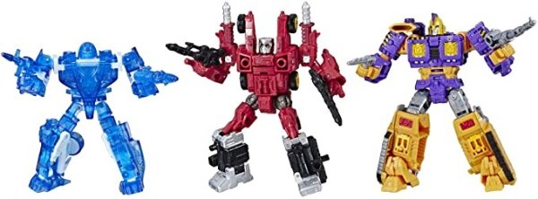 Transformers Toys Generations War for Cybertron Deluxe Fan-Vote Battle 3 Pack with Holo Mirage, Powerdasher Aragon, & Decepticon Impactor (Amazon Exclusive) Brown