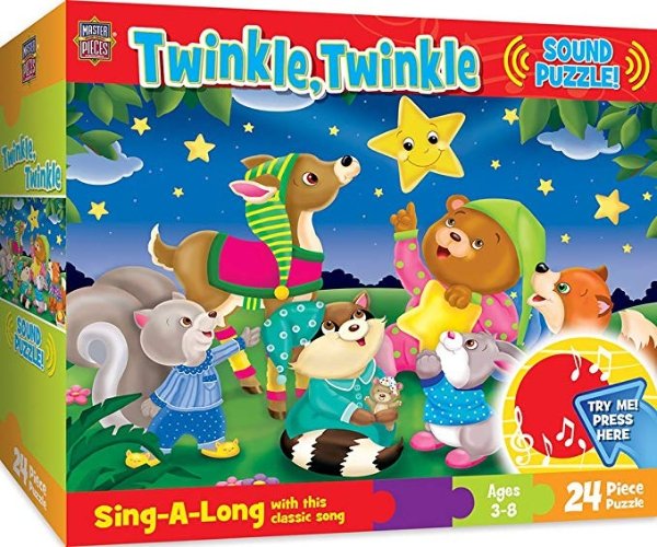 MasterPieces Sing-A-Long Twinkle Twinkle - 24 Piece Kids Puzzle with 30 Second Sound Chip