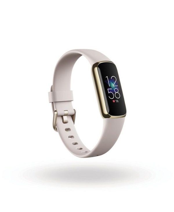 Luxe Fitness Tracker in Soft Gold with Lunar White Wrist Band