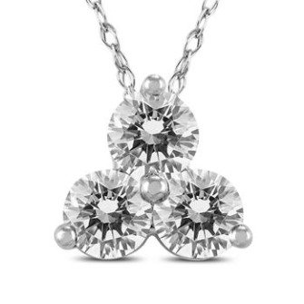 1 Carat TW Diamond Three Stone Pendant $599 + Free Shipping @ Szul