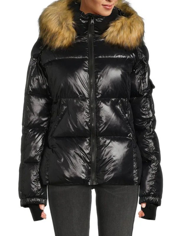 Gloss Allie Faux Fur Thumbhole Puffer Jacket