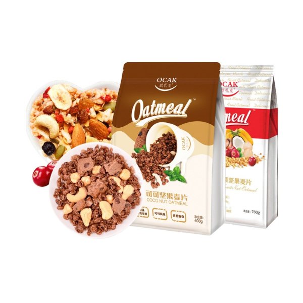【Value Set】OCAK Oatmeal Fruit Nuts*1 Cocoa Nuts*1