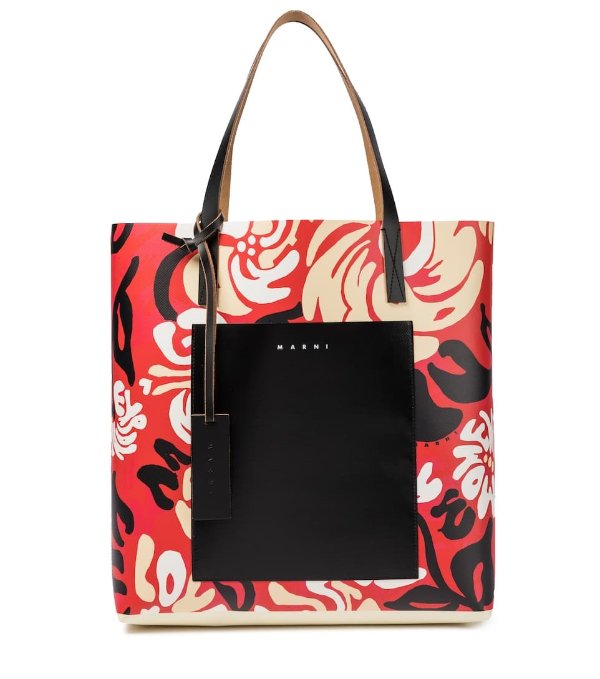 Tropical Flower Small printed tote