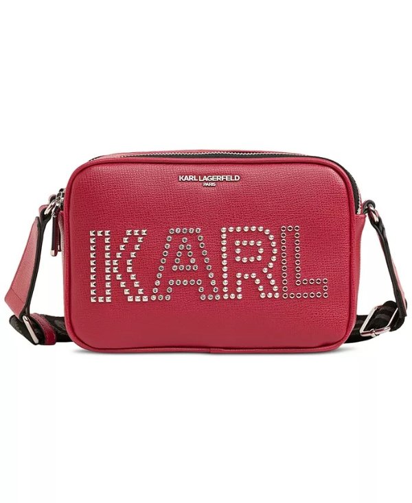 Maybelle Small Red Rivets Crossbody