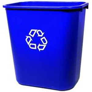 Rubbermaid Comm Prod 2956-00-BLA 塑料垃圾桶, 7加仑容量