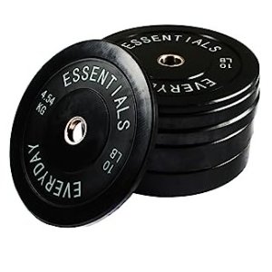 Signature Fitness 2" Olympic Bumper Plate Weight Plates with Steel Hub