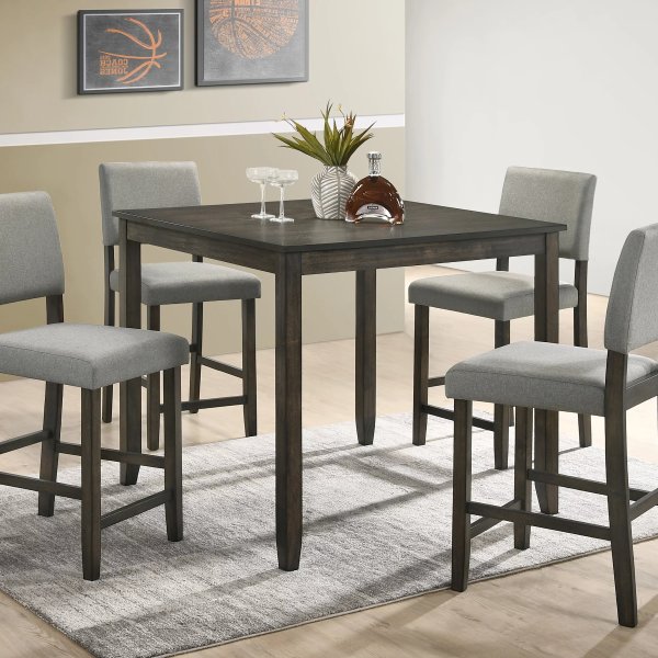 Derick Grey 5-Pack Counter Height Dining Set