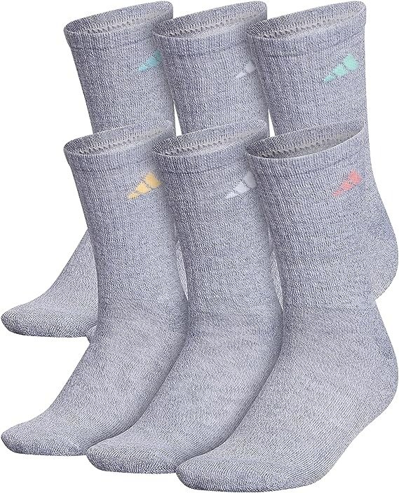 女士运动长袜6双装 灰色款