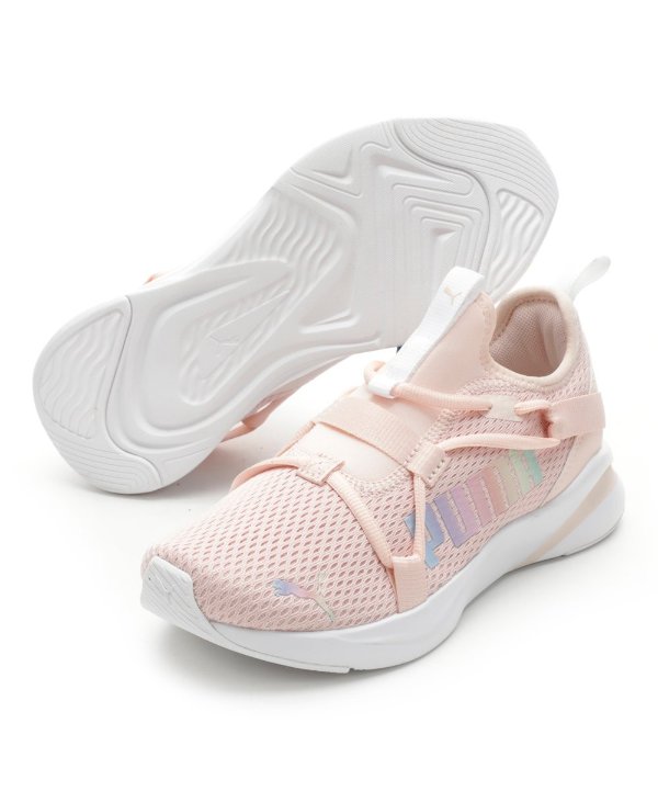 Cloud Pink & White Rift Slip-On Sneaker - Girls