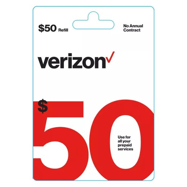 Wireless $50 Prepaid Refill Card (email delivery)