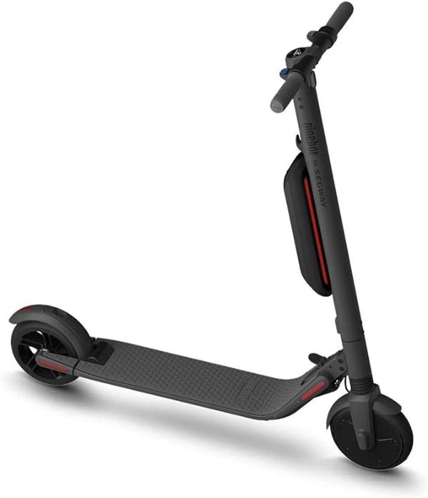 Ninebot ES4 Electric Kick Scooter with External Battery, Lightweight and Foldable, Upgraded Motor Power, Dark Grey