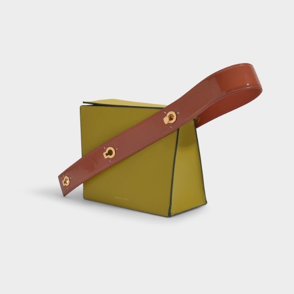 Zoe Bag in Olive and Rosewood Leather