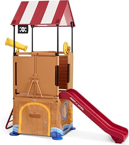 Play & Fold Away Pirate Ship, Toddler Climber, Kids Playhouse for Ages 2-5