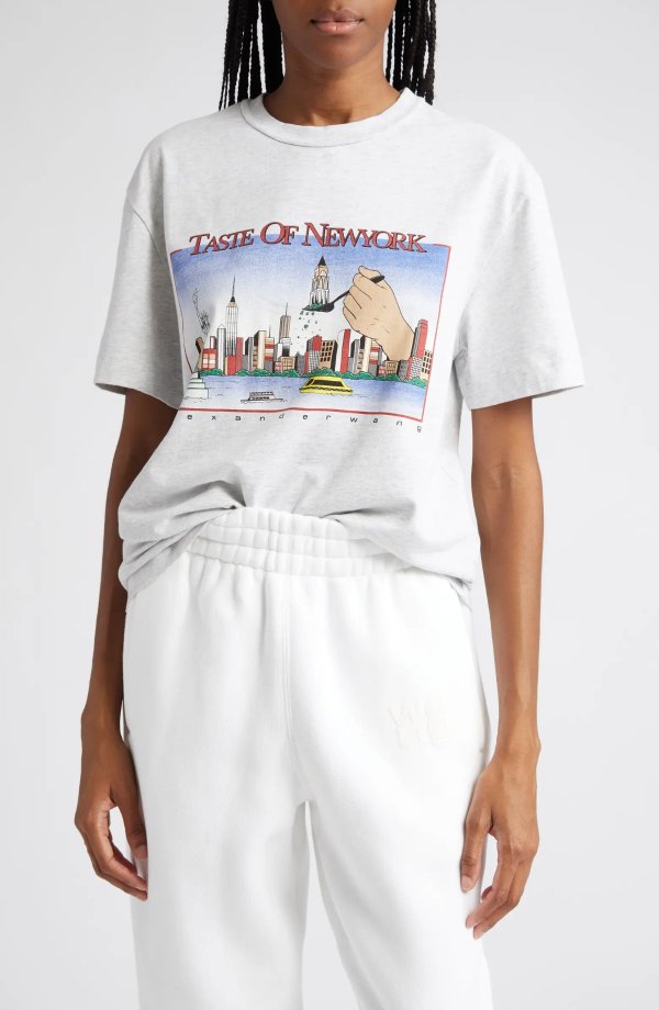 Taste of New York Cotton Graphic T-Shirt